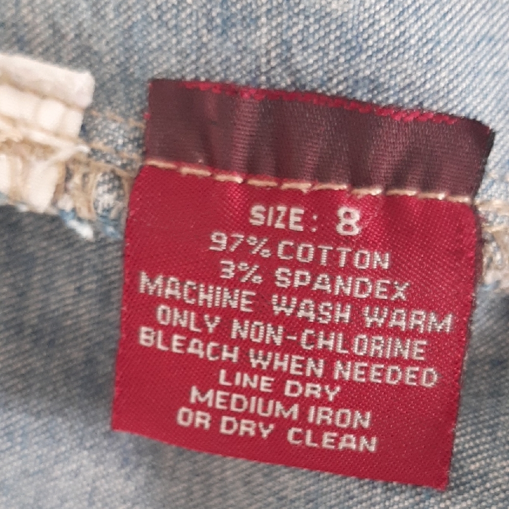 J M DENIM💙"THE BEST BLUE JEANS" Light Blue Jean Jacket-Fitted Casual Style Sz 8 - Picture 6 of 10